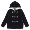 【50%OFF】【キッズサイズ向け】トグルボタンつきモールニットジップアップジャケット