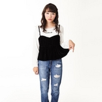 【58%OFF】【ニコラ掲載】ベロアビスチェレイヤード風Tシャツ