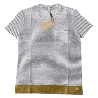 【新品】 Tシャツ（ボーダー） S バーバリーブリット y-000809 BURBERRY BRIT ホワイト系×グレー系 メンズ