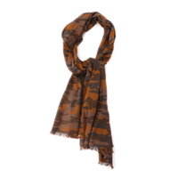 【新品】 カモフラージュストール 182×50cm バーバリーブラックレーベル 48260 BURBERRY BLACK LABEL カーキ系 メンズ