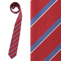 【新品】 ストライプネクタイ 142×7cm バーバリーロンドン 46804 BURBERRY LONDON エンジ系×ブルー系 メンズ