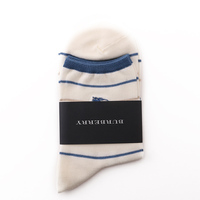 【新品】 ソックス ボーダー  バーバリーロンドン 45852 BURBERRY LONDON ブルー系×ホワイト系 メンズ
