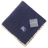 【新品】 タオルハンカチ  バーバリー 60918 BURBERRY ネイビー系 レディース