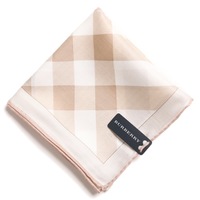 【新品】 チェック　ハンカチ  バーバリー 72699 BURBERRY ベージュ メンズ