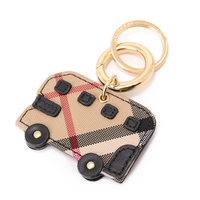 【新品】 チェックキーホルダー 6.8×6cm バーバリー y-000626 BURBERRY ベージュ系 レディース