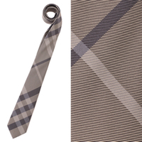 【新品】 ネクタイ（チェック）  バーバリーロンドン y-000690 BURBERRY LONDON グレー系 メンズ