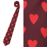 【新品】 ネクタイ（ハート柄）  バーバリーロンドン y-000685 BURBERRY LONDON ワインレッド メンズ