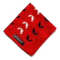 【新品】 ハンカチ  バーバリーロンドン 64343 BURBERRY LONDON レッド レディース