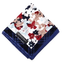 【新品】 ハンカチ 花柄  バーバリーロンドン 65744 BURBERRY LONDON ネイビー レディース