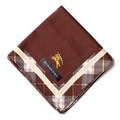 【新品】 ハンカチ　フチチェック  バーバリーロンドン 68760 BURBERRY LONDON ブラウン レディース