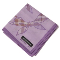 【新品】 ハンカチ　リボン  バーバリーロンドン 68891 BURBERRY LONDON パープル レディース