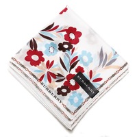 【新品】 ハンカチ　花柄 大 バーバリーロンドン 69137 BURBERRY LONDON ホワイト レディース