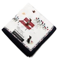 【新品】 ハンカチ　犬  バーバリーロンドン 66157 BURBERRY LONDON ホワイト レディース