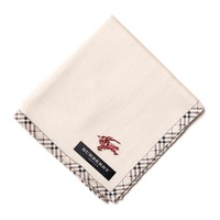 【新品】 ハンカチ　無地×フチチェック  バーバリーロンドン 68757 BURBERRY LONDON ベージュ レディース