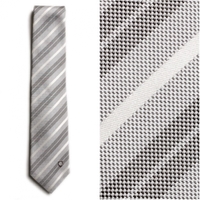 【新品】 ブラックレーベル・クレストブリッジ ストライプネクタイ  67405 BLACK LABEL CRESTBRIDGE グレー メンズ