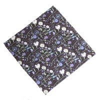 【新品】 ブルーレーベル クレストブリッジ 花柄　薄手　ハンカチ  76442 BLUE LABEL CRESTBRIDGE ブラック レディース