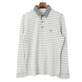【新品】 ボーダーポロシャツ L バーバリーロンドン 46460 BURBERRY LONDON グレー系×ホワイト系 メンズ
