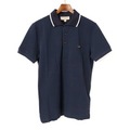 【新品】 ライン入り カラーポロシャツ サイズS S バーバリーブリット y-001334 BURBERRY BRIT ネイビー メンズ