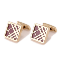 【新品】 角型カフス 1.7×1.7cm バーバリー y-000545 BURBERRY ブラウン系 メンズ