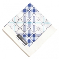 【新品】 総柄　ハンカチ  バーバリー 72813 BURBERRY ブルー レディース