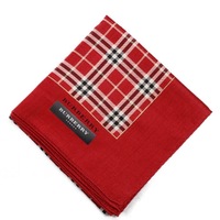 【新品】 薄手 ハンカチ チェック  バーバリー 71734 BURBERRY ボルドー レディース