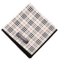 【新品】 薄手 ハンカチ チェック  バーバリー 71776 BURBERRY ベージュ レディース