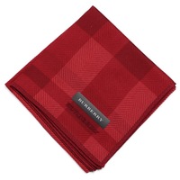 【新品】 薄手 ハンカチ チェック  バーバリー 72095 BURBERRY レッド レディース