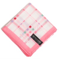 【新品】 薄手 ハンカチ チェック  バーバリー 72277 BURBERRY ピンク メンズ