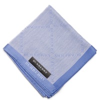 【新品】 薄手 ハンカチ 英字  バーバリー 71768 BURBERRY ブルー レディース