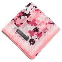 【新品】 薄手 ハンカチ 花柄  バーバリー 72000 BURBERRY ピンク レディース