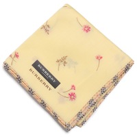 【新品】 薄手 ハンカチ 花柄  バーバリー 72091 BURBERRY イエロー レディース