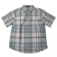 【新品】 半袖チェックシャツ 140A バーバリーロンドン 54932 BURBERRY LONDON グレー系×ブルー系 ボーイズ