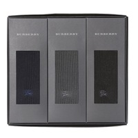 【新品】 無地ビジネスソックス 靴下　3足セット  バーバリー 70646 BURBERRY ブラック メンズ
