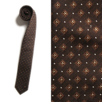 【新品】バーバリーブラックレーベル ドット柄ネクタイ 35600 ブラウン系 メンズ プレゼント