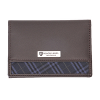【新品】マイクロチェックカードケース ブラックレーベルクレストブリッジ 全長11cm cb-000306 ブラウン系 メンズ
