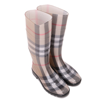 【新品】レインブーツ バーバリー サイズ37 ベージュ系 y-000528 メンズ レディース