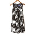 ウエストベルトノースリーブチェックワンピース 36 バーバリーブルーレーベル br01001026 BURBERRY BLUE LABEL ブラック レディース