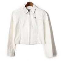 ガールズ　ボタン付きジップアップジャケット 150A バーバリーロンドン 63921 BURBERRY LONDON ホワイト ガールズ