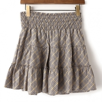 スカート 38 バーバリーブルーレーベル 56458 BURBERRY BLUE LABEL イエロー系×ブラウン系 レディース