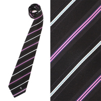 ストライプネクタイ 144cm×9cm バーバリーブラックレーベル 50009 BURBERRY BLACK LABEL ブラック系 メンズ