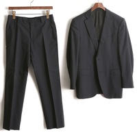 ストライプノッチドラペルテーラードジャケットスーツ 36R バーバリーロンドン 69656 BURBERRY LONDON ネイビー メンズ