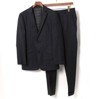 ストライプノッチドラペルテーラードジャケットスーツ S バーバリーブラックレーベル 74083 BURBERRY BLACK LABEL グレー メンズ