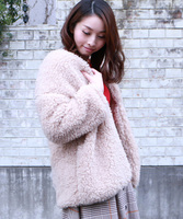 ソフトボア袖ボリュームコート