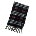 チェックマフラー バーバリーロンドン 44067 ネイビー系 プレゼント ウール100% 定番のノバチェック