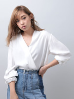 テンセルカシュクールシャツ