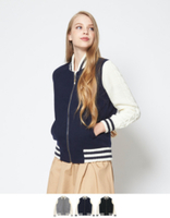 ニット袖スタジャン