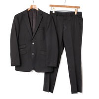 ノッチドラペルシングルテーラードジャケットスーツ S バーバリーブラックレーベル 70712 BURBERRY BLACK LABEL ブラック メンズ