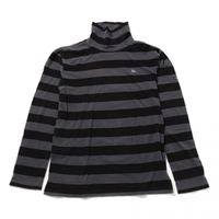 ハイネックカットソー（ボーダー） 3 バーバリーブラックレーベル 54286 BURBERRY BLACK LABEL ブラック系×グレー系 メンズ