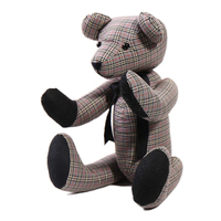 バーバリー テディベア 32983 グレー系 キュートなチェック柄ベア