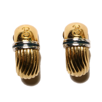 バーバリーズ イヤリング 32165 ゴールド×シルバー×ブラック系 シェル型の可愛いイヤリング